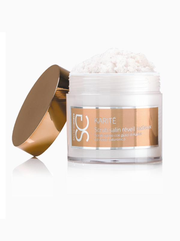 SCRUB SALIN RÉVEIL RADIEUX - Scrub salino con gusci di Karité e acido ialuronico