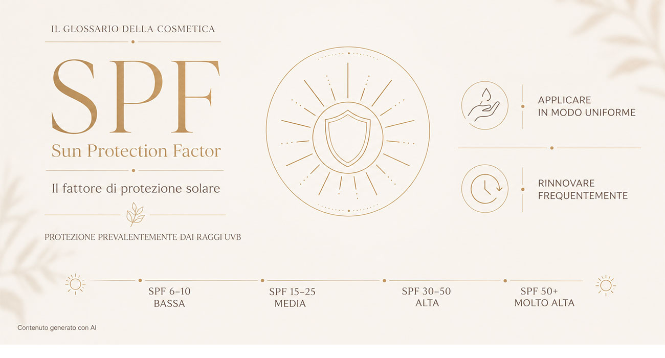 Per il Glossario della cosmetica oggi parliamo si SPF: Sun Protection Factor, in italiano fattore di protezione solare