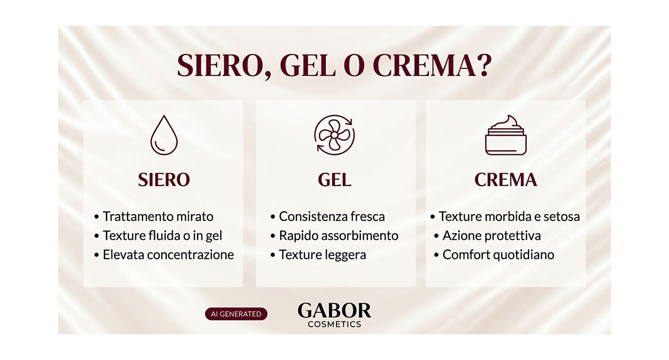 siero, gel o crema: come orientarsi nella scelta?